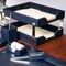 Dacasso Navy Blue Bonded Leather Double Letter Trays AG-5022 - alternate 5